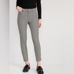 Old Navy Black and White Houndstooth High Rise Pixie Pants Skinny 14 Tall NWT
